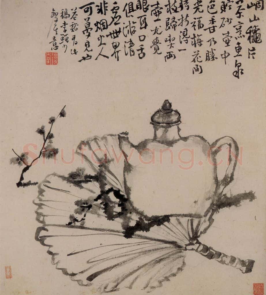 清 李鱓《花卉册》书画作品
