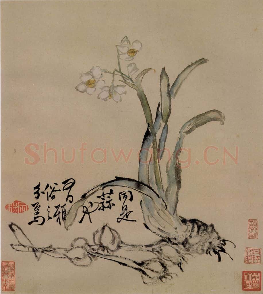 清 李鱓《花卉册》书画作品