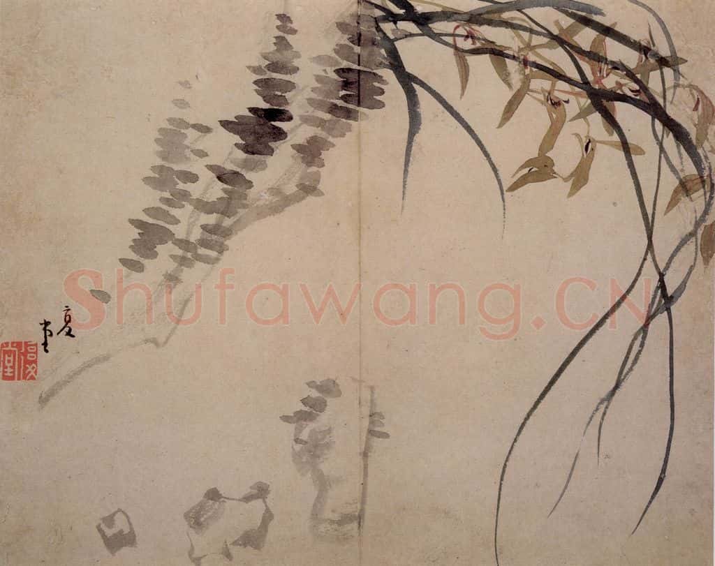 清 李鱓《花卉册》书画作品