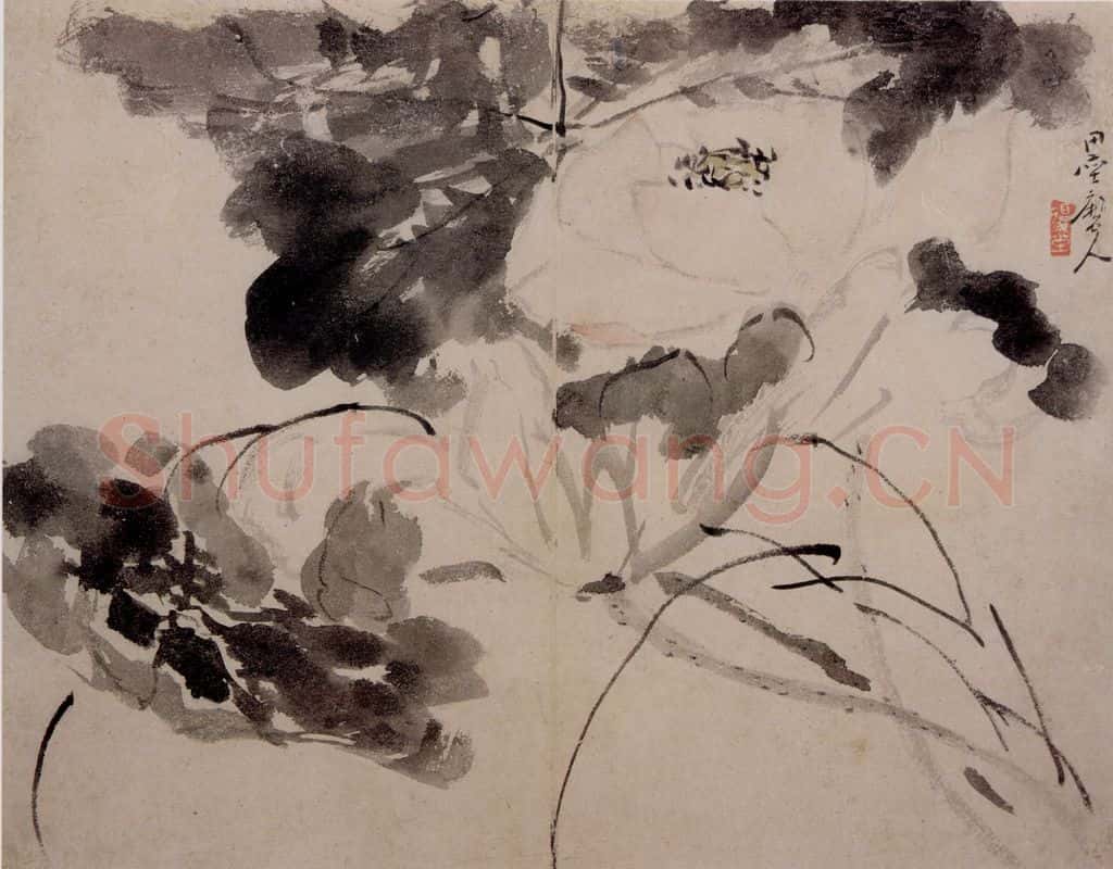 清 李鱓《花卉册》书画作品