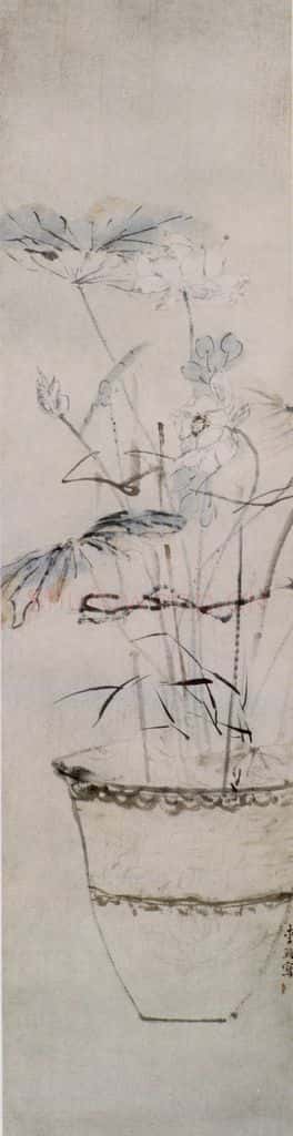清 李鱓《四季花卉屏》书画作品