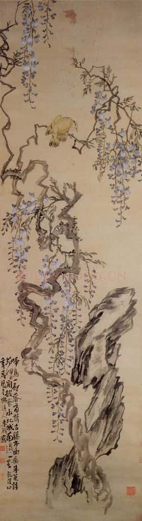 清 李鱓《花鸟屏》书画作品