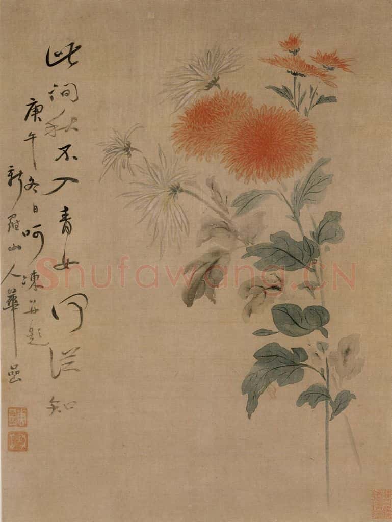 清 华喦《花鸟草虫图》书画作品