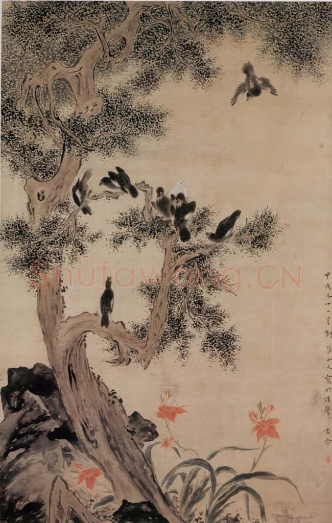 清 华喦《八百遐龄图》书画作品