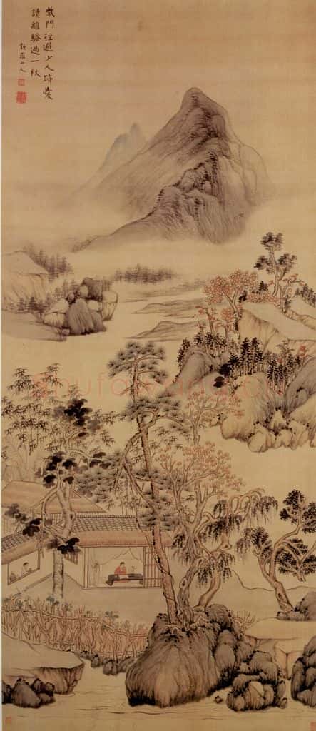 清 华喦《山水图》书画作品