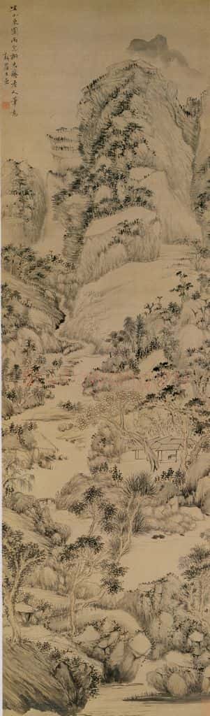 清 华喦《仿大痴山水》书画作品