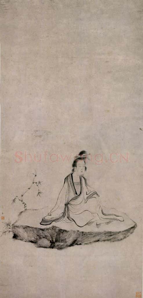清 华喦《观音像》书画作品