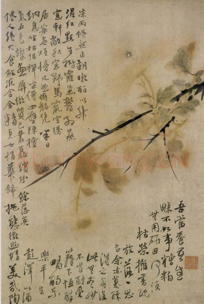 清 华喦《菊花图》书画作品