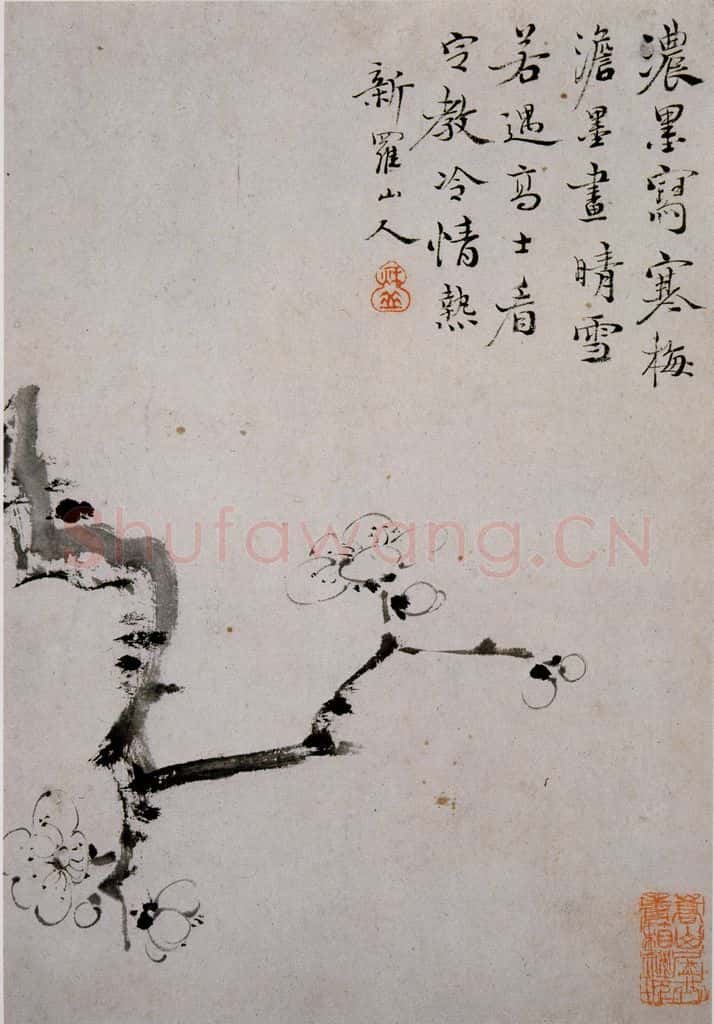 清 华喦《山水人物花卉册》书画作品