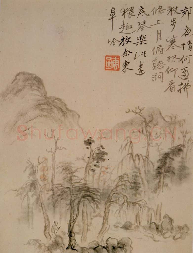 清 华喦《山水册》书画作品