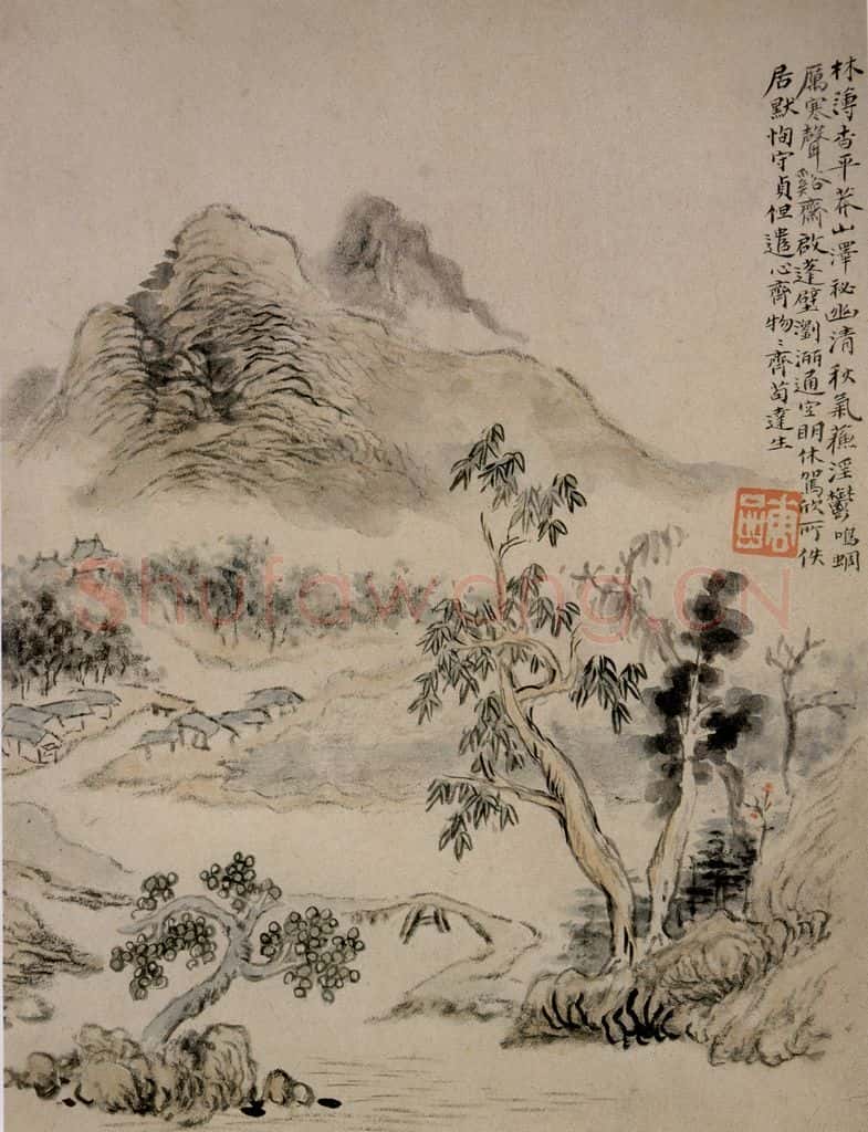 清 华喦《山水册》书画作品