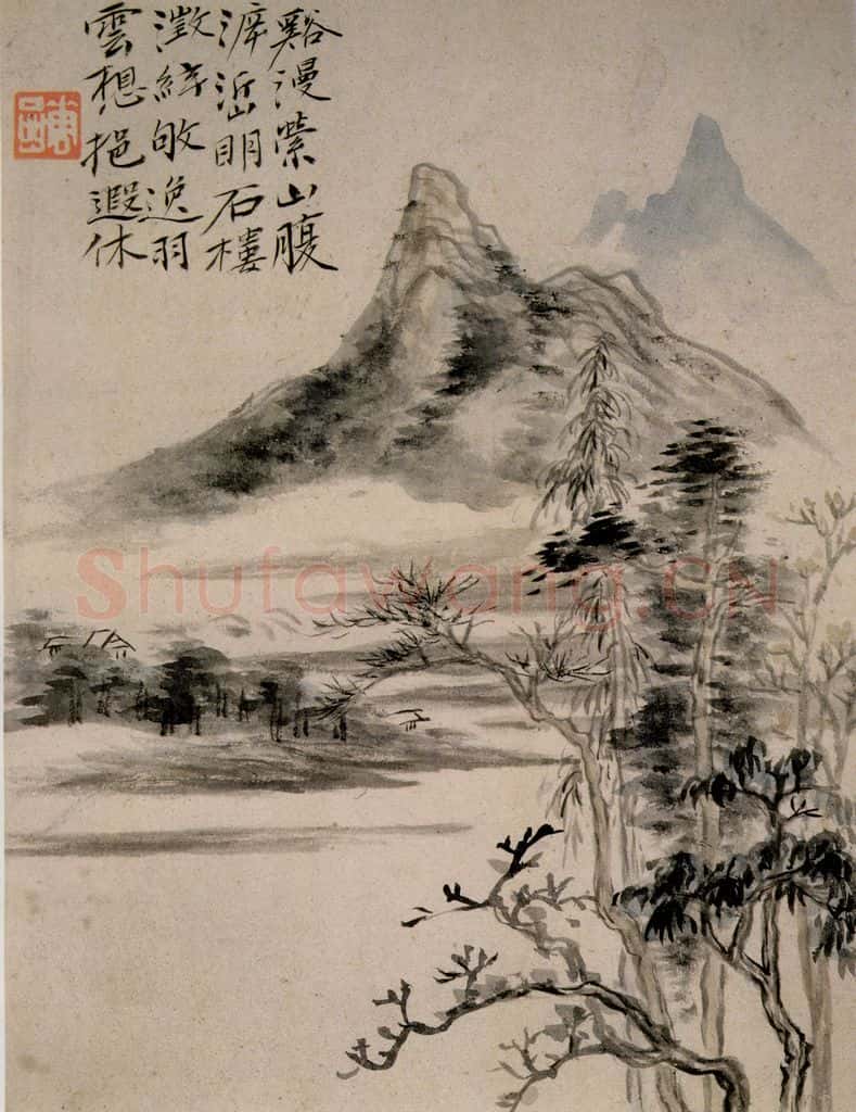 清 华喦《山水册》书画作品