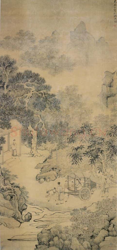 清 华喦《归庄图》书画作品