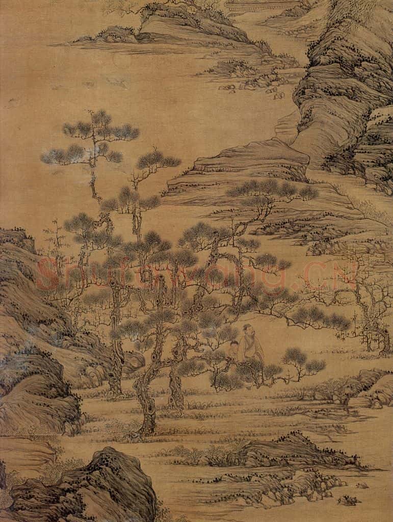 清 华喦《万籁松烟图》书画作品