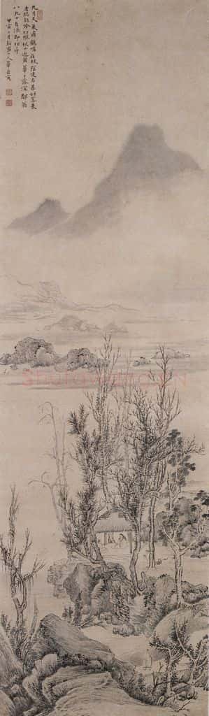 清 华喦《吟秋图》书画作品