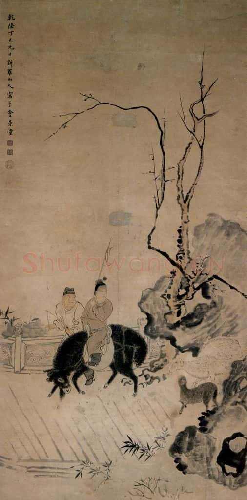 清 华喦《人物故事图》书画作品