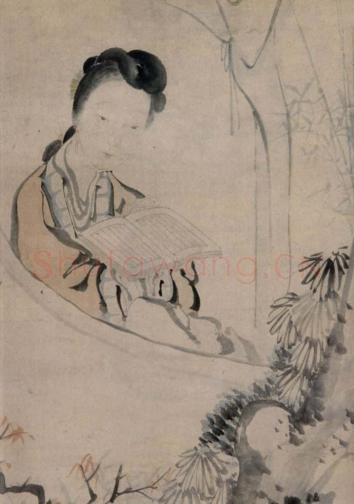 清 华喦《仕女图》书画作品