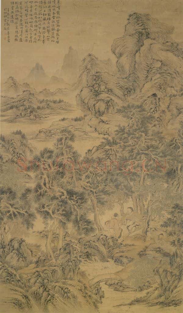 清 华喦《游山图》书画作品