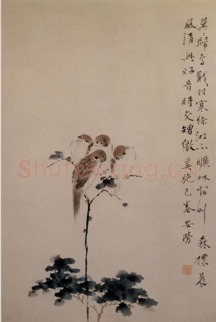 清 华喦《花鸟图》书画作品