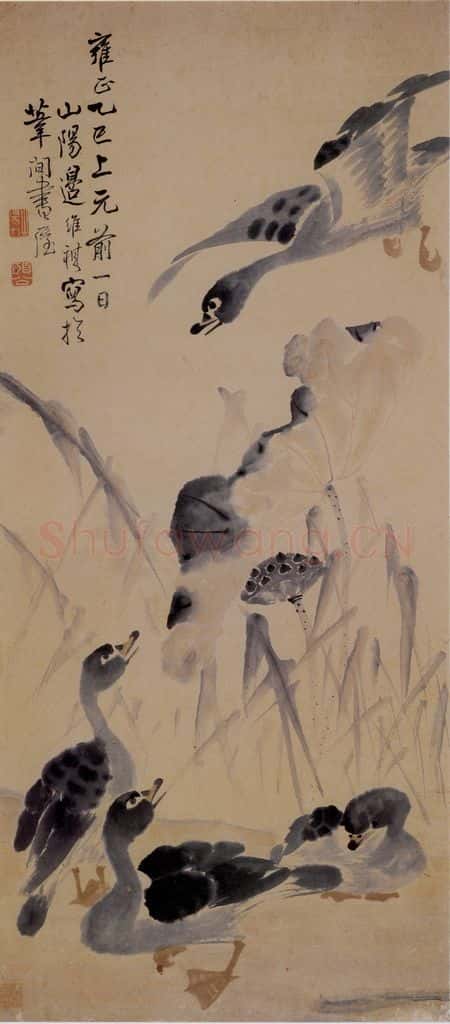 边寿民《芦雁图》书画作品