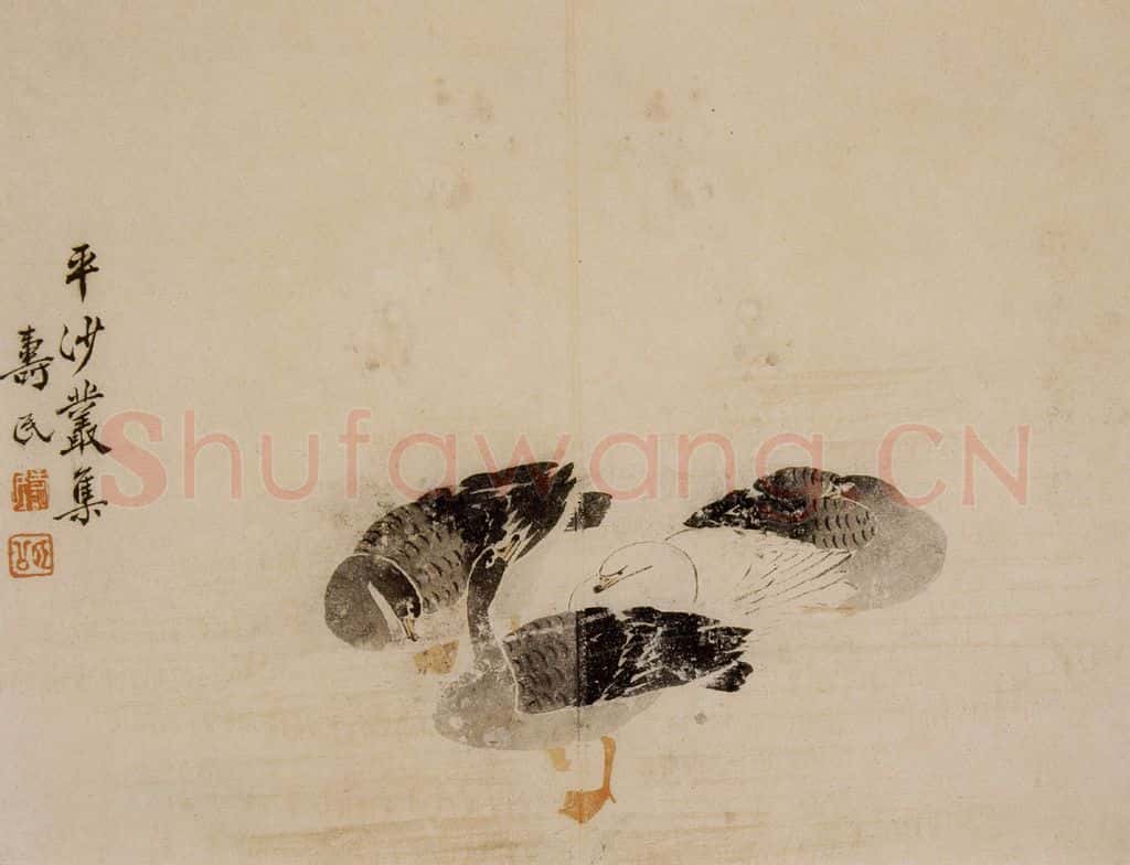1749年 边寿民《芦雁册》书画作品