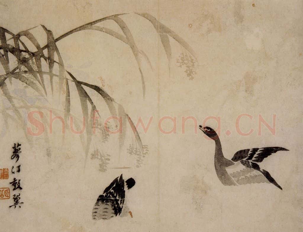 1749年 边寿民《芦雁册》书画作品