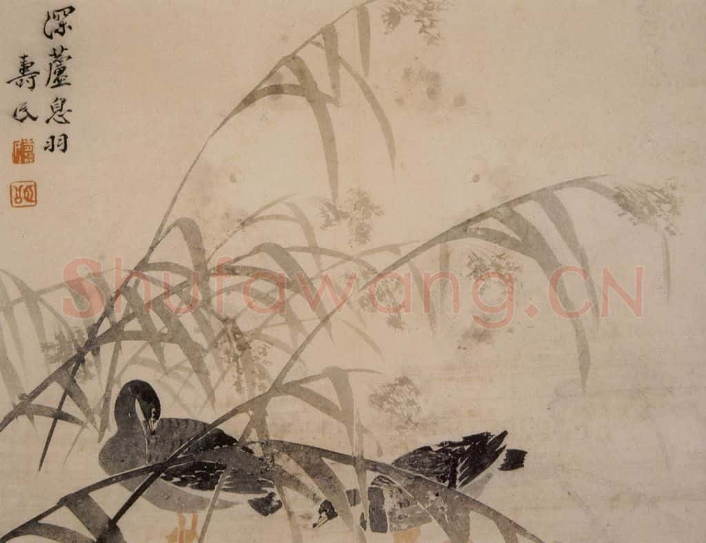 1749年 边寿民《芦雁册》书画作品