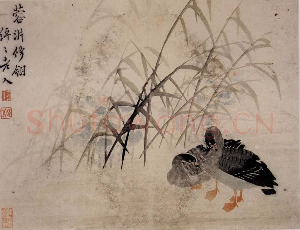 1749年 边寿民《芦雁册》书画作品