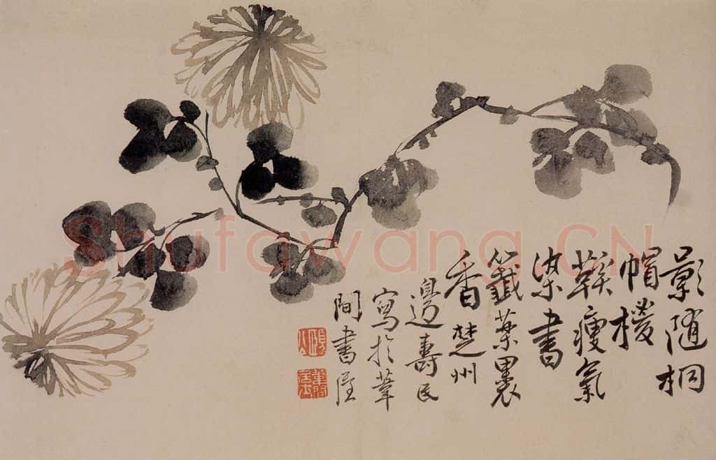 1751年 边寿民《花卉芦雁册》书画作品