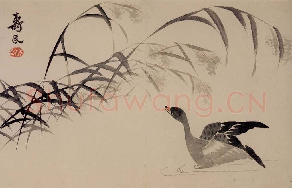 1751年 边寿民《花卉芦雁册》书画作品