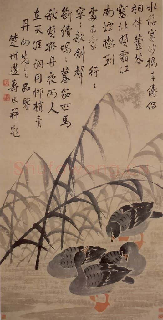 边寿民《芦雁图》书画作品