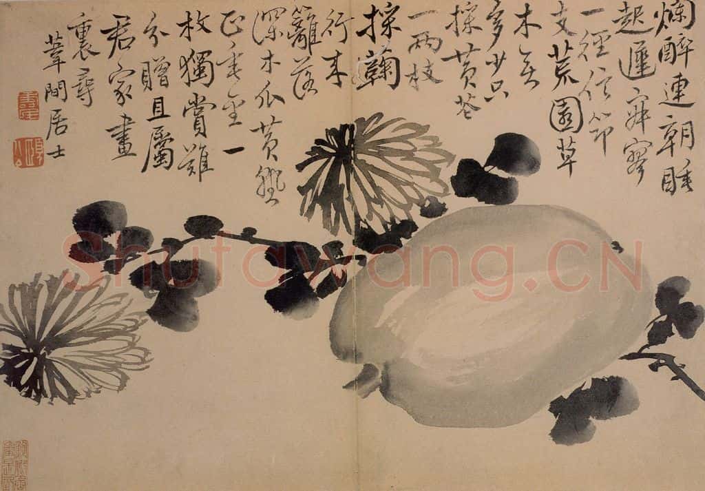 1735年 边寿民《花果册》书画作品