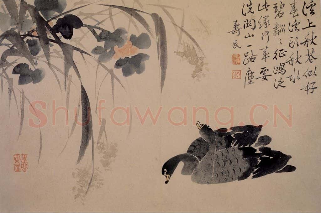 1739年 边寿民《芦雁花卉册》书画作品