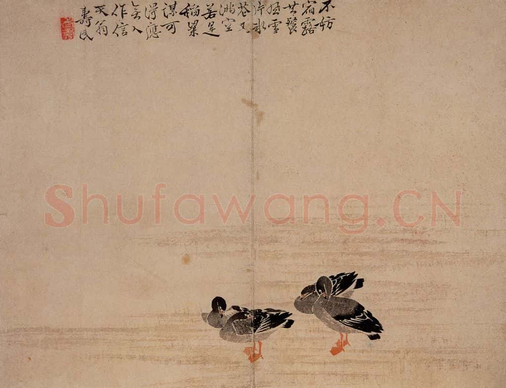1748年 边寿民《芦雁图册》书画作品
