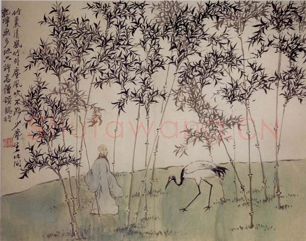 清 罗聘《人物山水册》书画作品