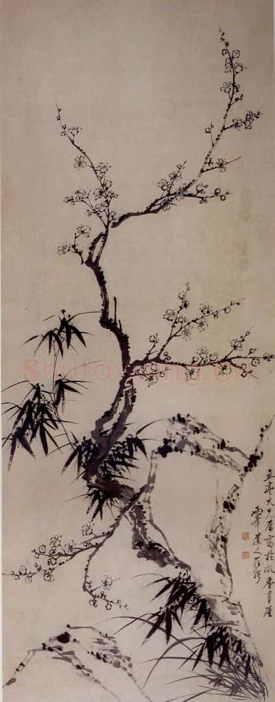 清 罗聘《梅竹图》书画作品