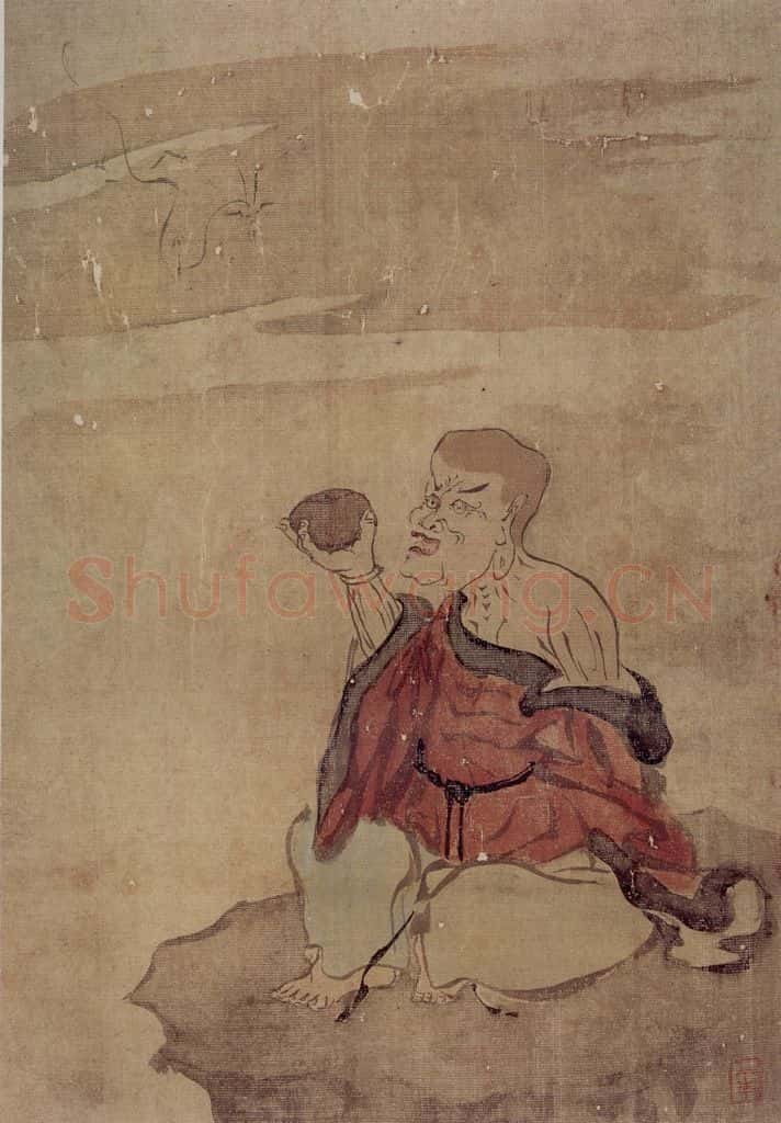 清 罗聘《罗汉图》书画作品