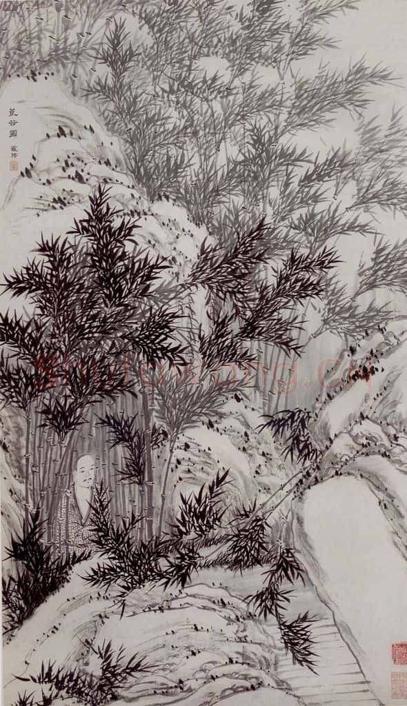 清 罗聘《筤谷图》书画作品