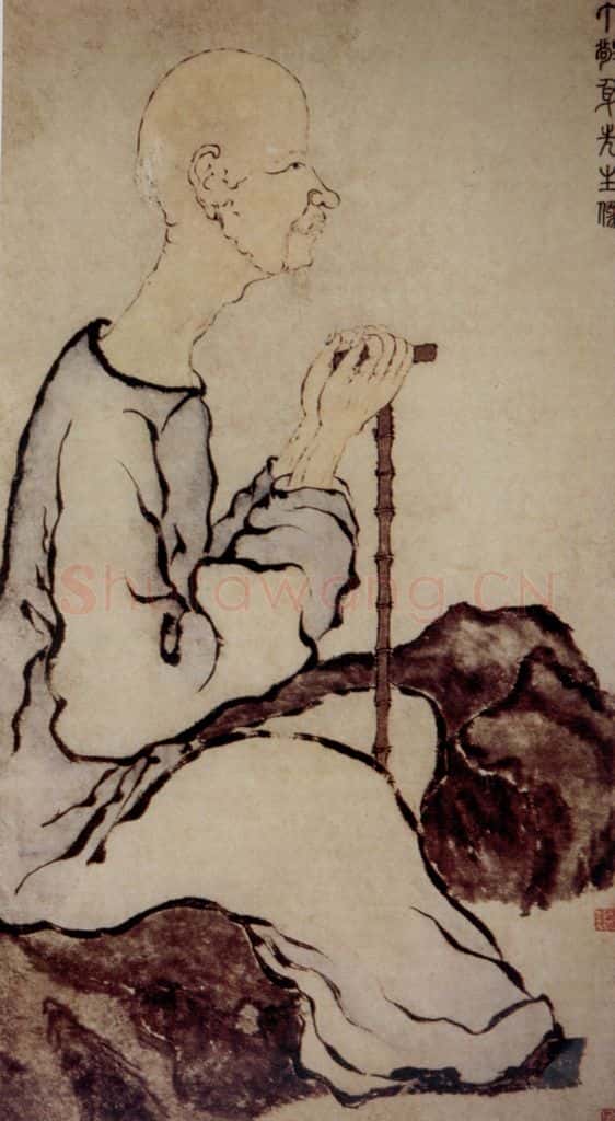 清 罗聘《丁敬图》书画作品