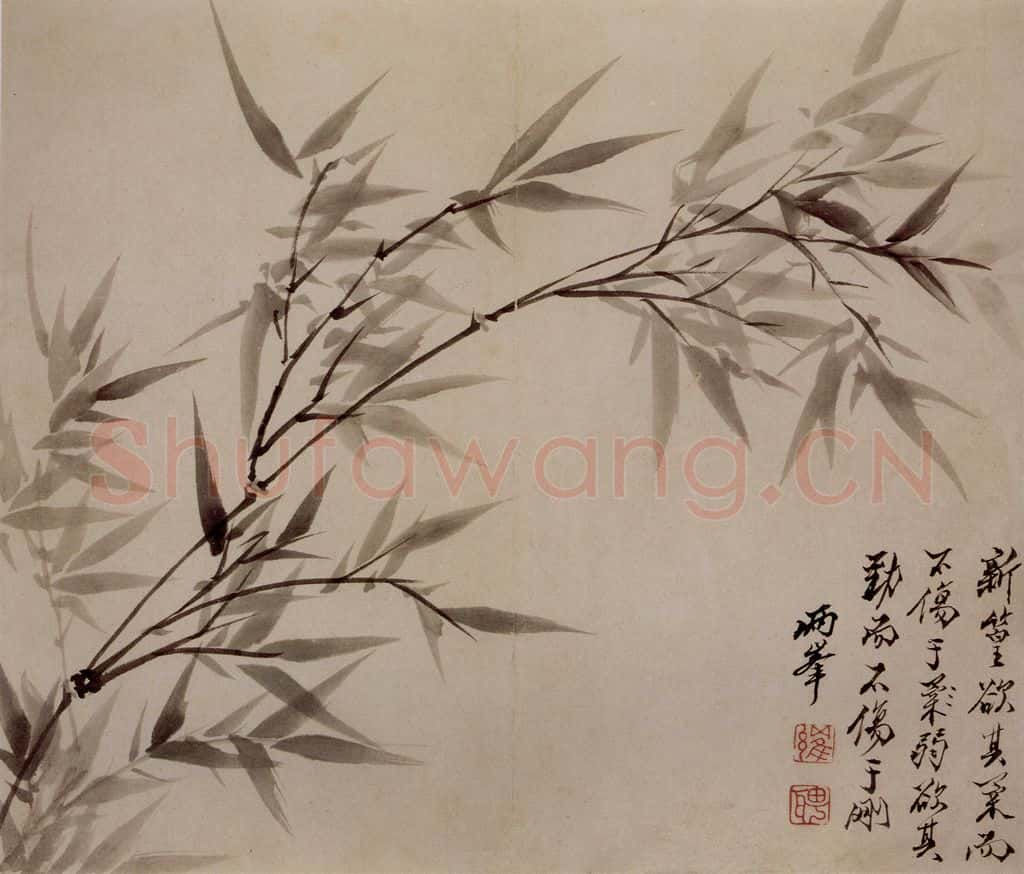 清 罗聘《兰竹图册》书画作品