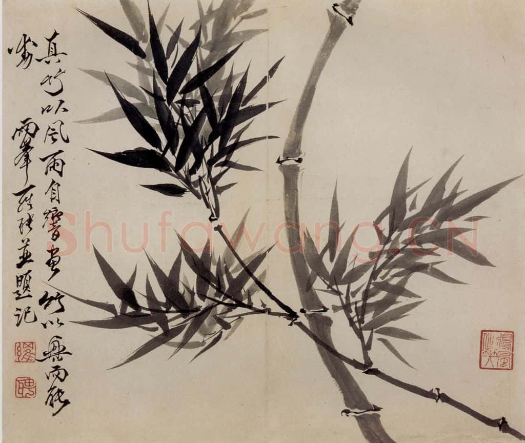 清 罗聘《兰竹图册》书画作品