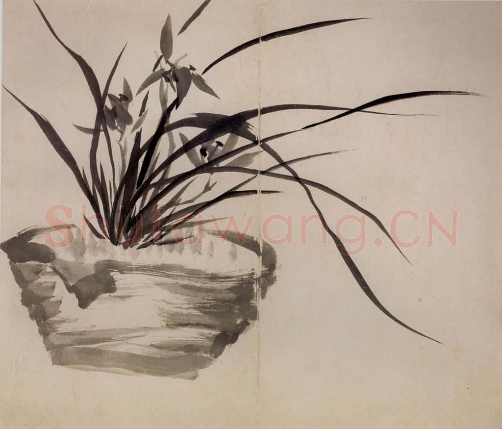 清 罗聘《兰竹图册》书画作品