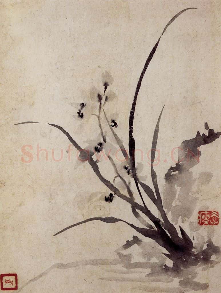 清 罗聘《花卉册》书画作品