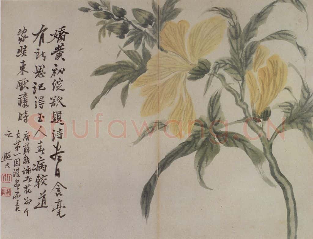 清 罗聘《花卉册十二开》书画作品