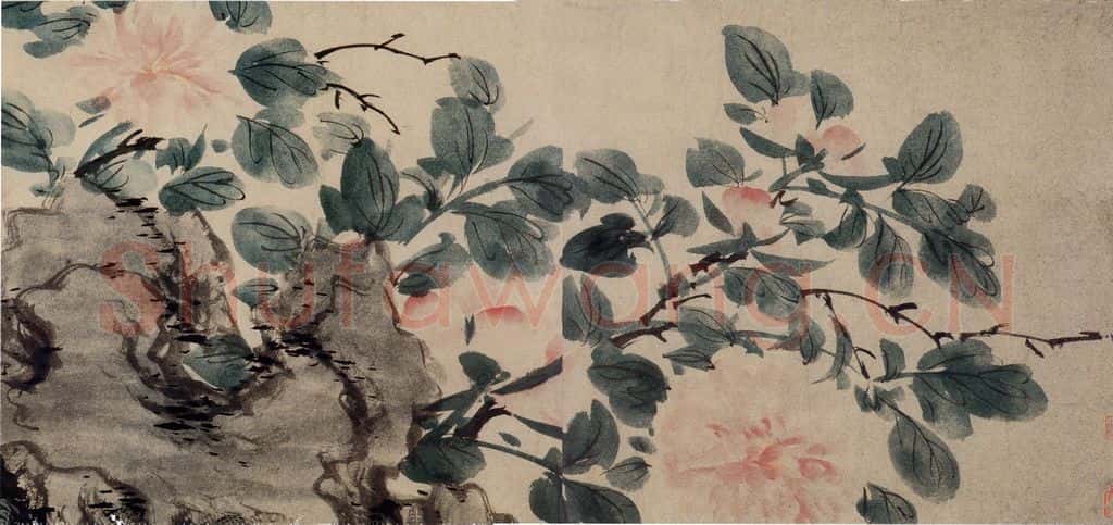  陈淳《洛阳春色书画卷》书画作品