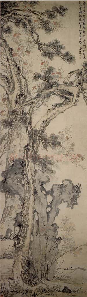  陈淳《四季花卉屏》书画作品