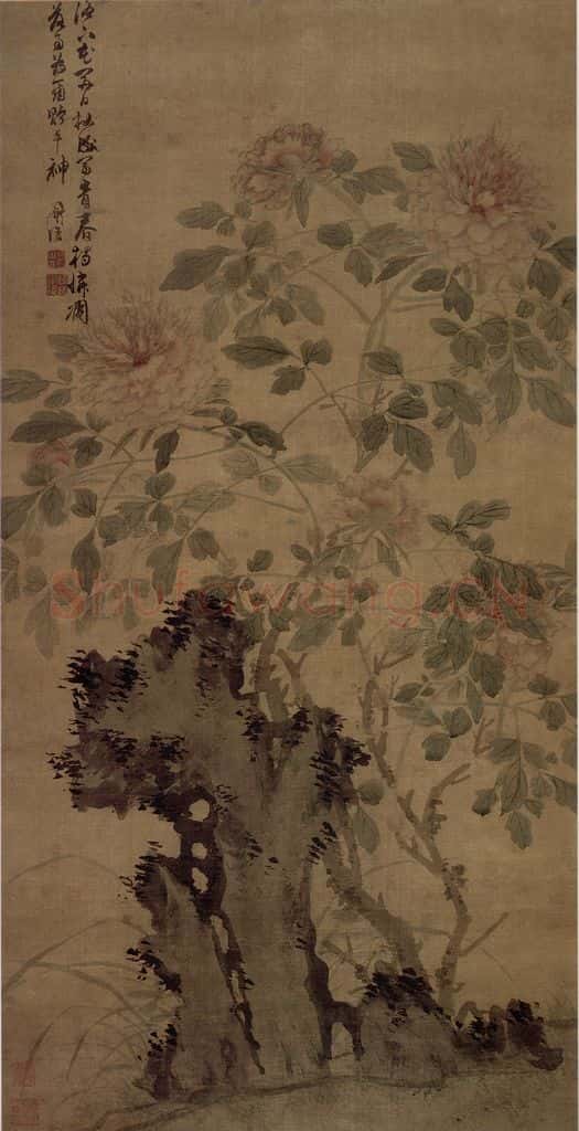 陈淳《牡丹图》书画作品