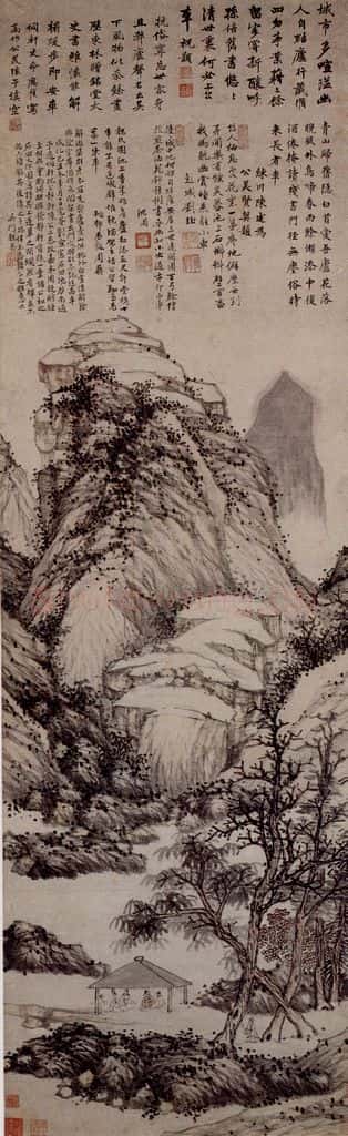 1469年 沈周《魏园雅集图》书画作品
