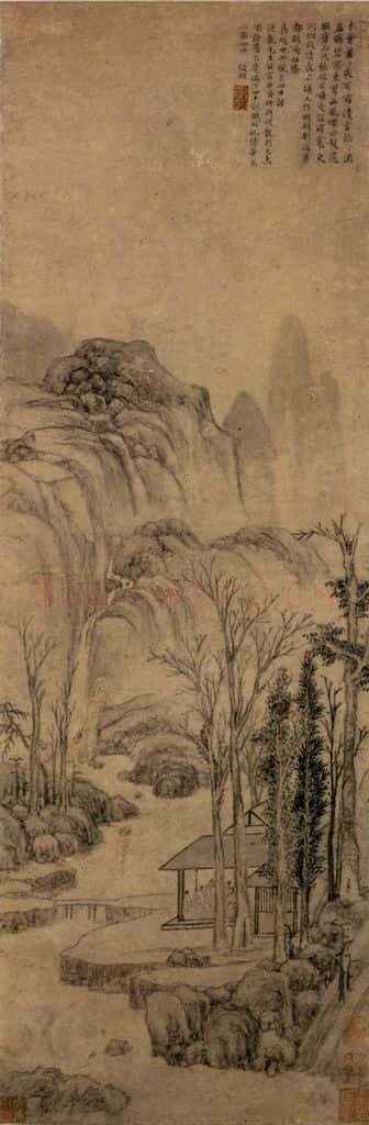 1534年 文征明《西斋话旧图》书画作品