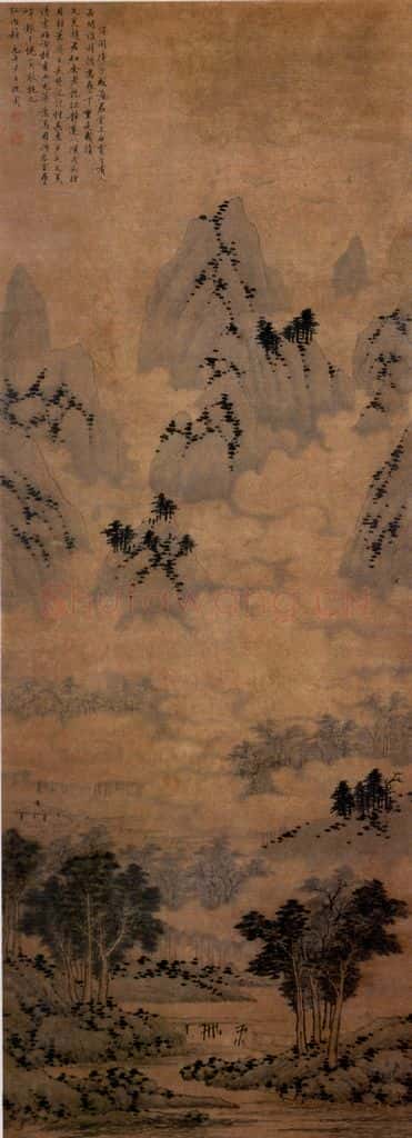 1488年 沈周《春云叠嶂图》书画作品